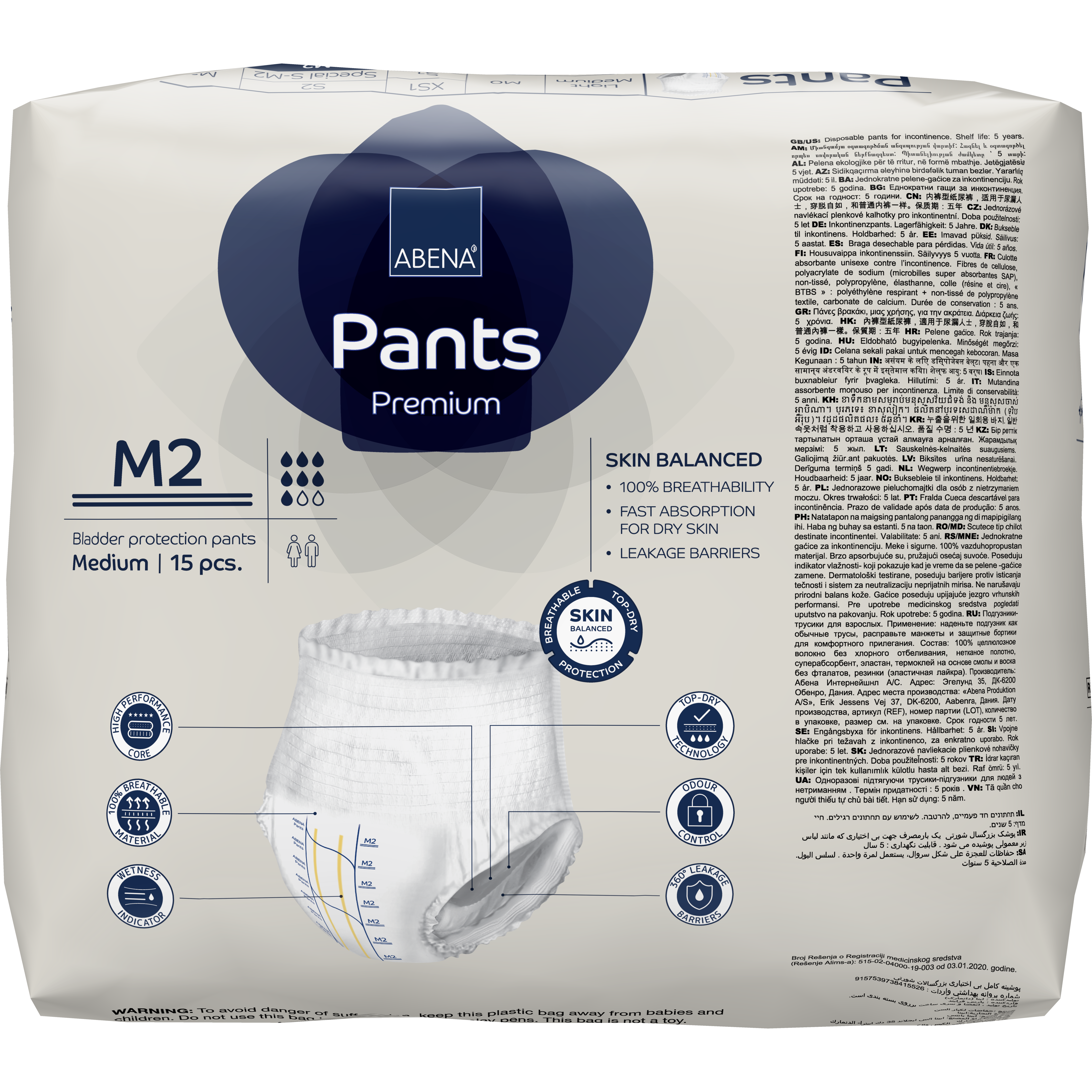 Bleie Abena Pants M2 blå