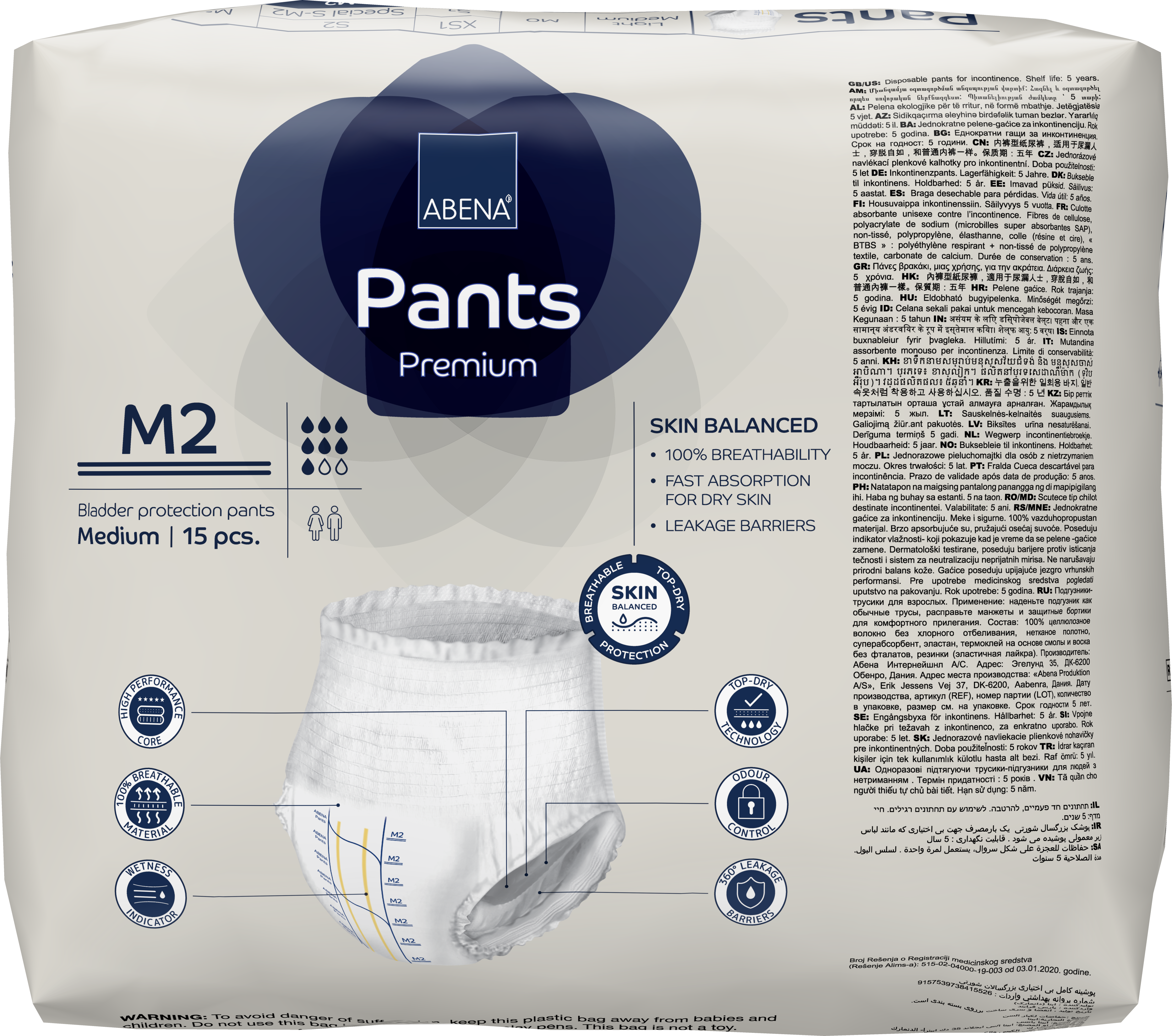 Bleie Abena Pants M2 blå