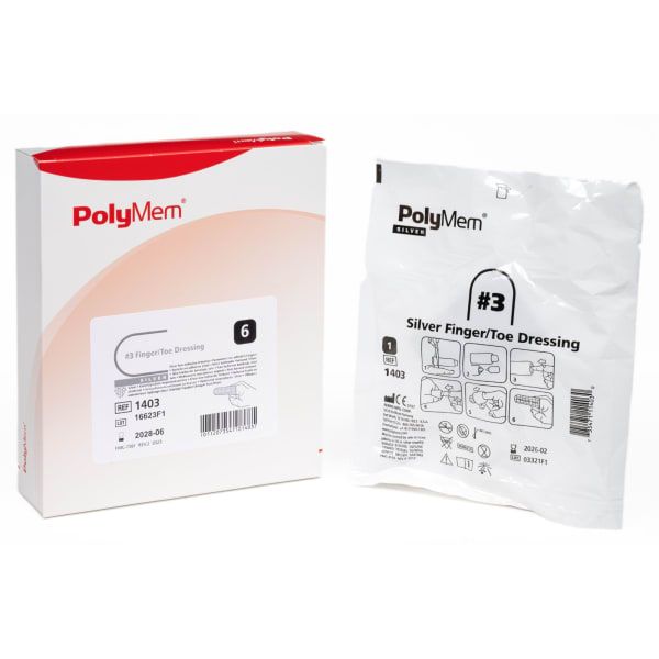 Finger/tå bandasje Sølv str. L