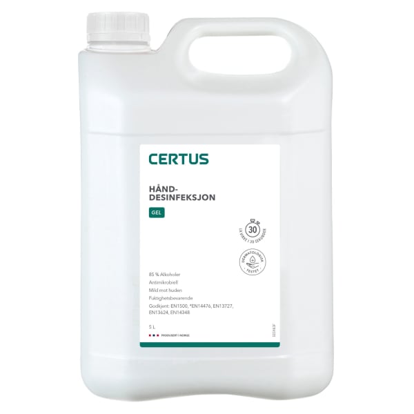 Hånddesinfeksjon Certus 85% gel 5L