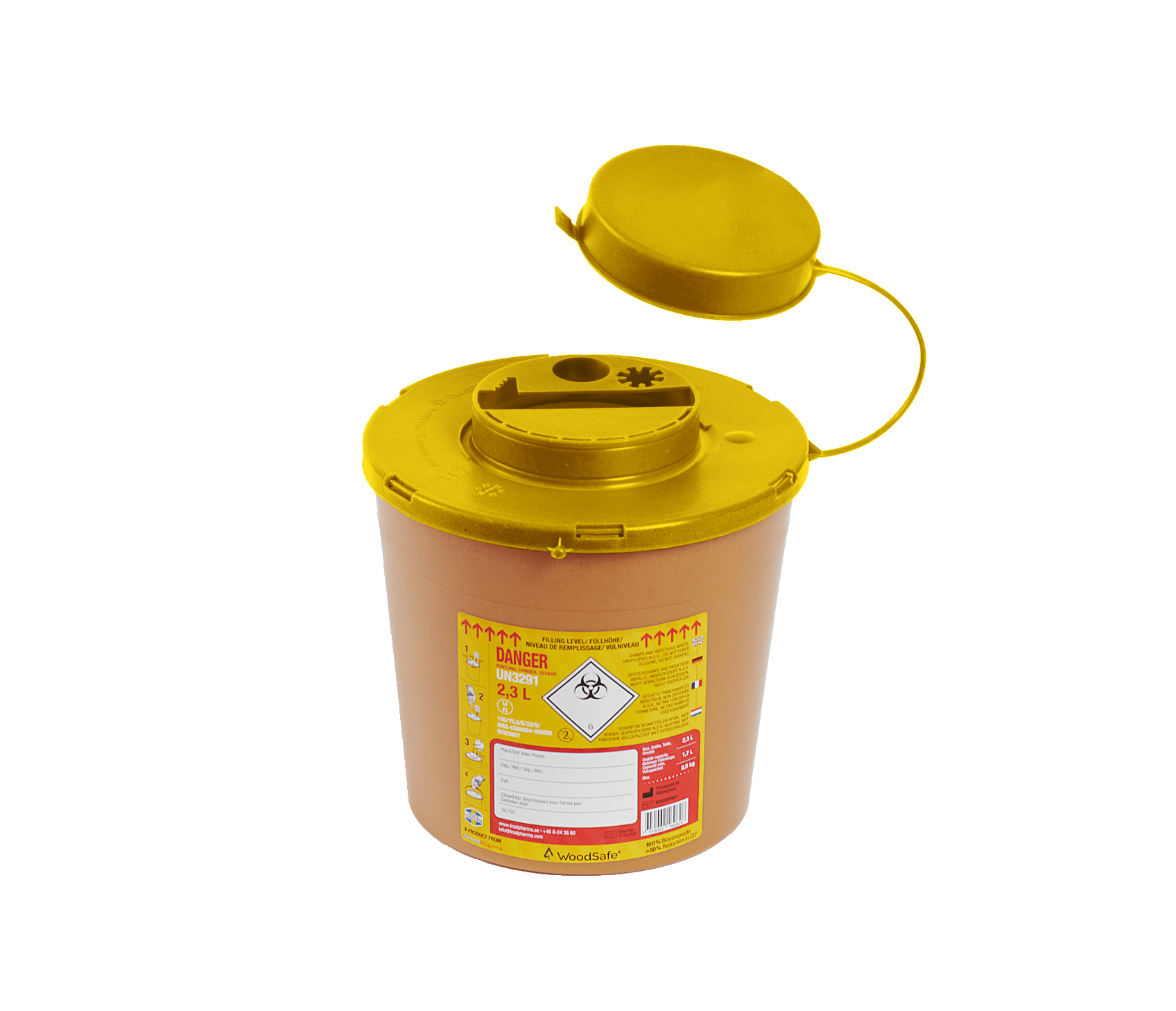 Kanylebøtte WoodSafe 2,3L