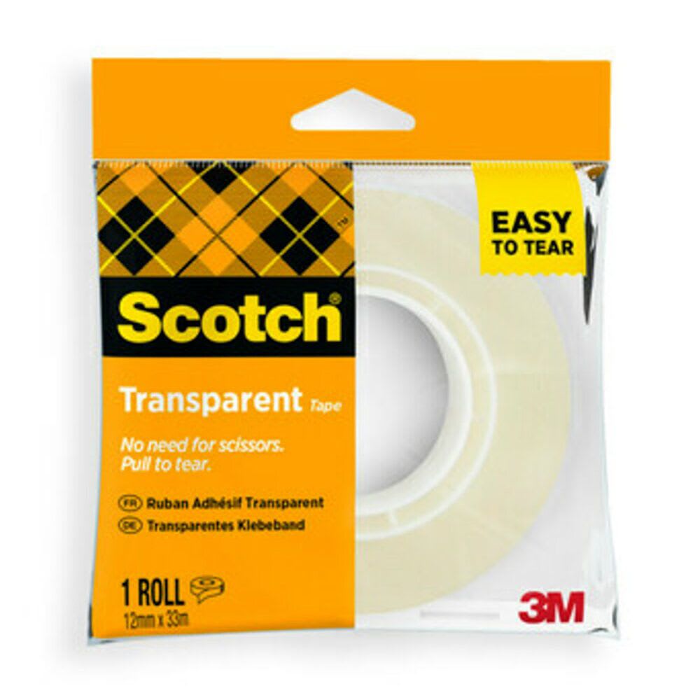 Kontortape 508 12mmx33m klar