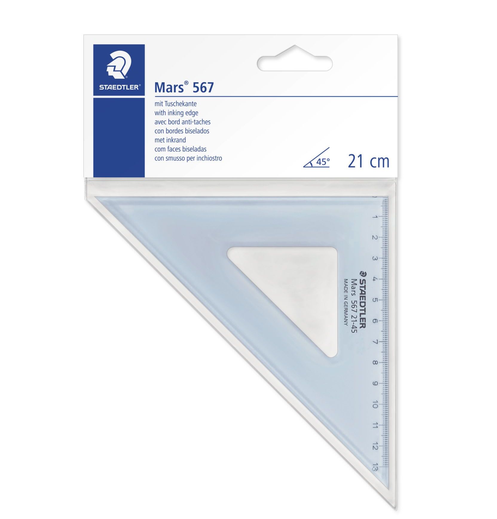 Linjal vinkel 21cm 45/45 grader
