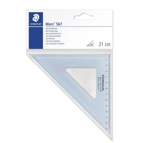 Linjal vinkel 21cm 45/45 grader