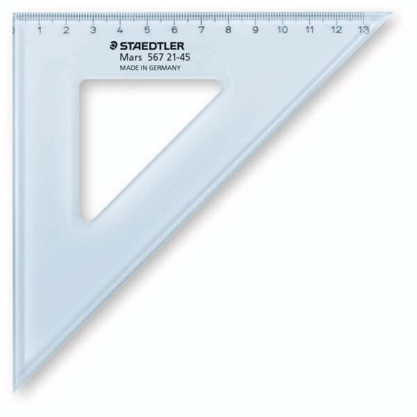 Linjal vinkel 21cm 45/45 grader