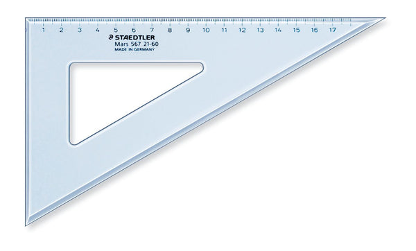 Linjal vinkel 21cm 60/30 grader