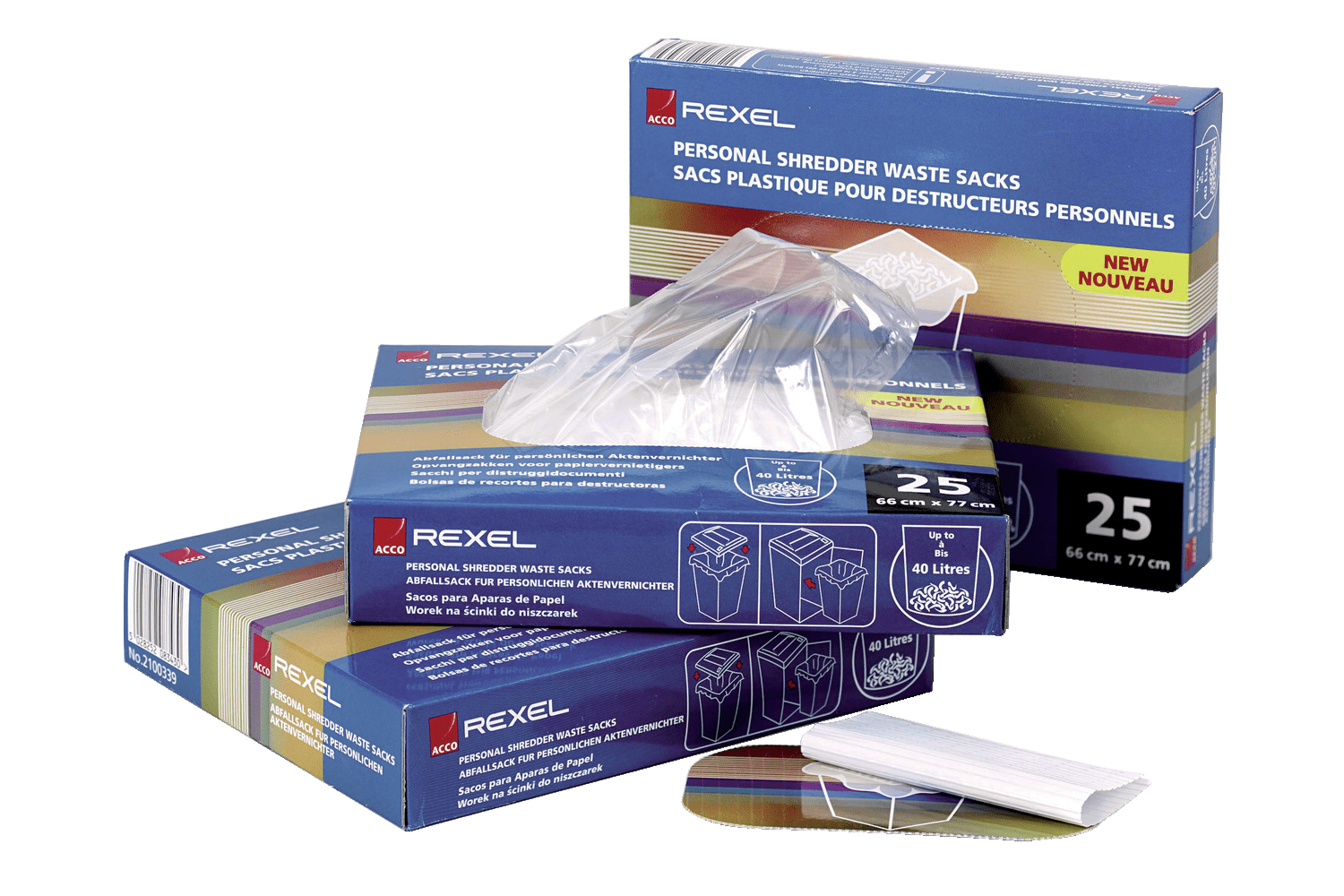 Plastsekk Rexel 40L 100stk.