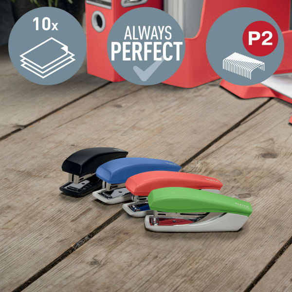 Stiftemaskin Leitz Recycle 10 ark Blå