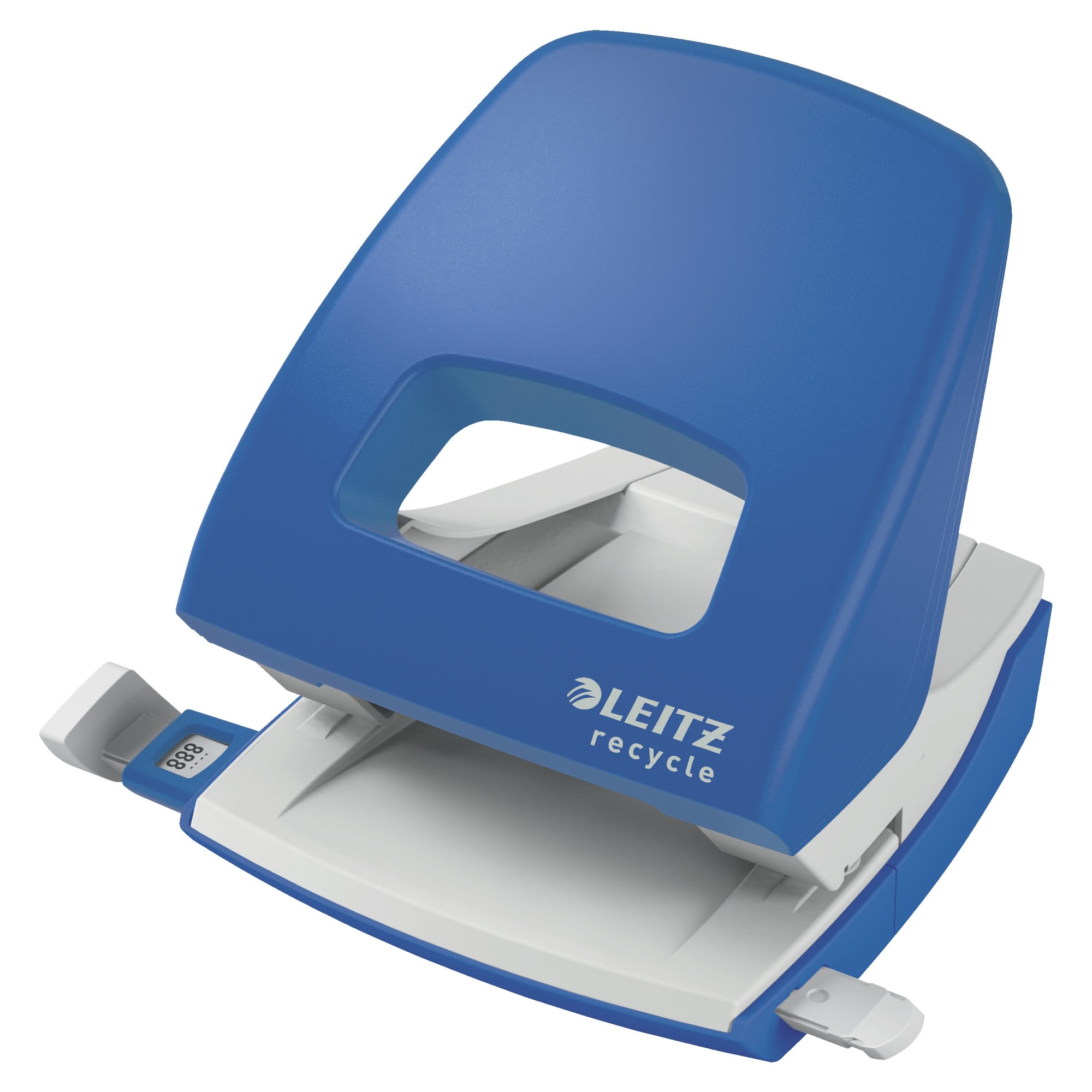 Hullemaskin Leitz Recycle 2h/30 ark Blå