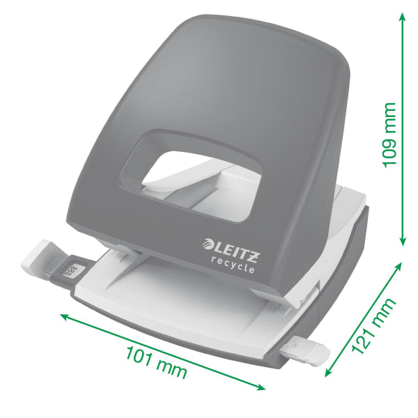 Hullemaskin Leitz Recycle 2h/30 ark Blå