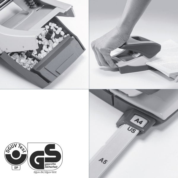 Hullemaskin Leitz Recycle 2h/30 ark Blå