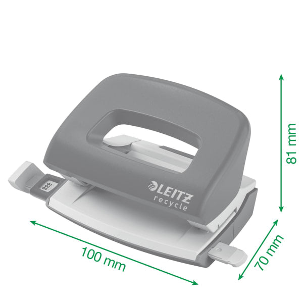 Hullemaskin Leitz Recycle 2h/10 ark Blå