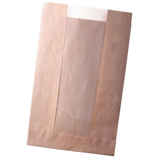 Pose baker brun 2kg m/vindu - 1000 stk