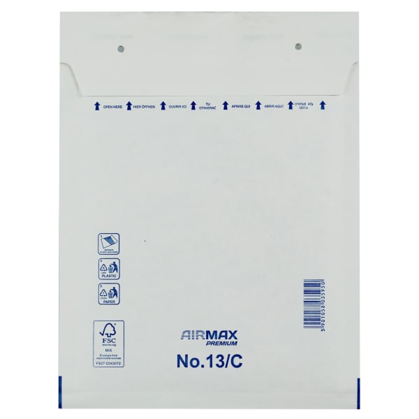 Boblekonvolutt 13/C W3 150x215mm Hvit