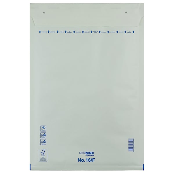 Boblekonvolutt 16/F W6 220x340mm Hvit