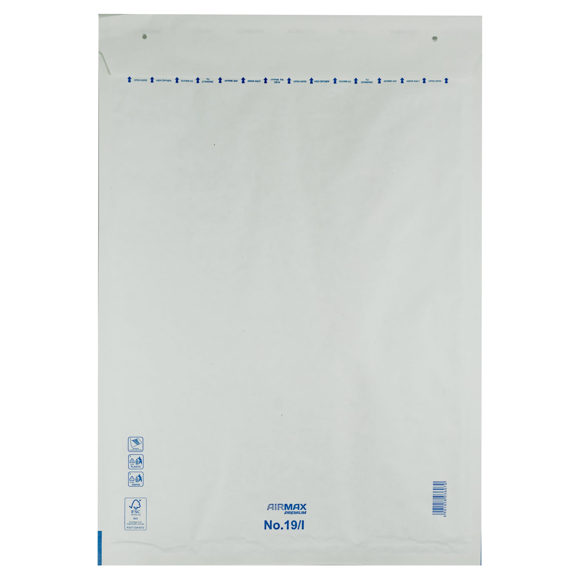 Boblekonvolutt 19/I W9 300x445mm Hvit