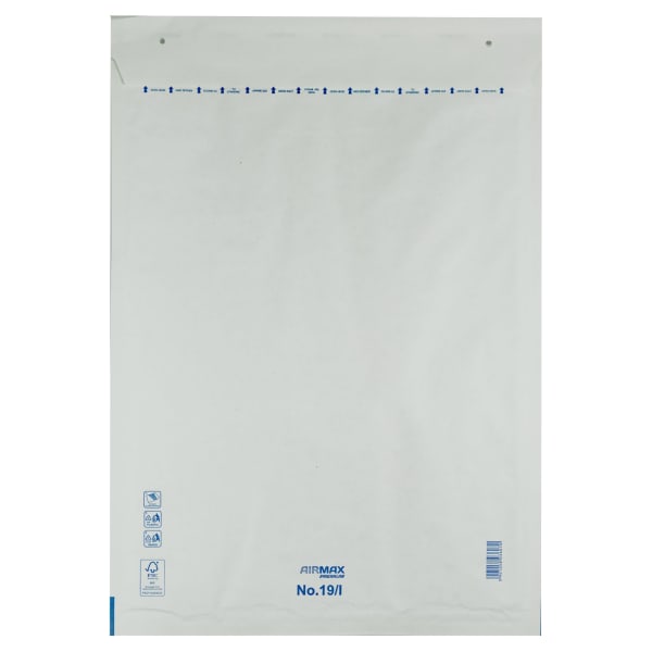 Boblekonvolutt 19/I W9 300x445mm Hvit