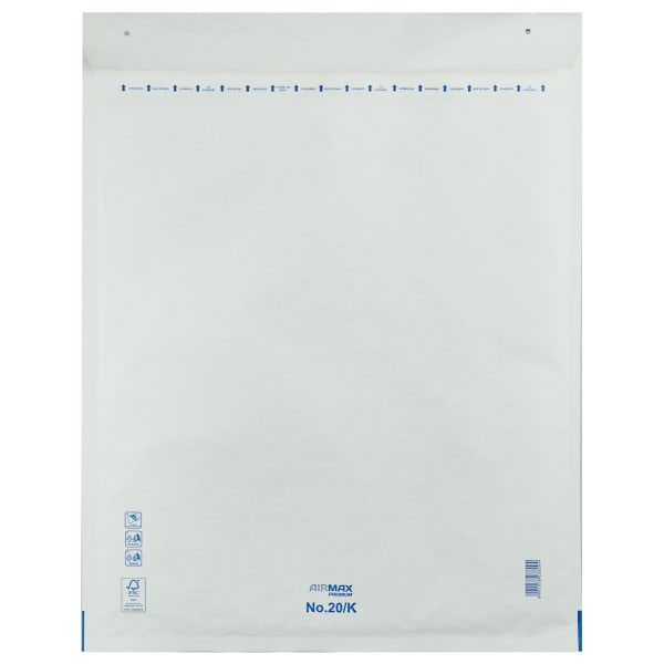 Boblekonvolutt 20/K W10 350x470mm Hvit