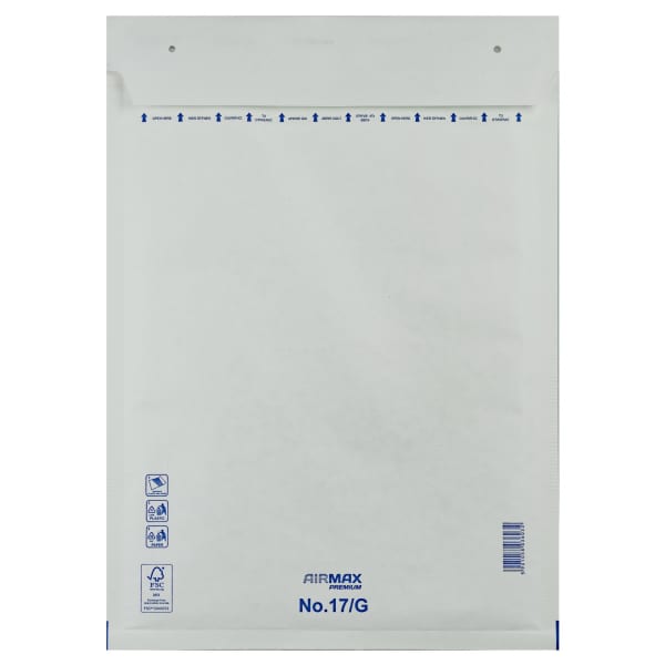 Boblekonvolutt 17/G W7 250x350mm Hvit