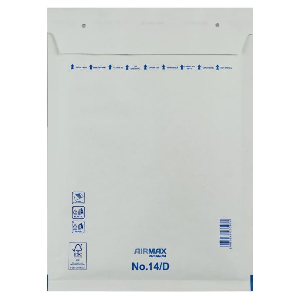 Boblekonvolutt 14/D W4 200x275mm Hvit