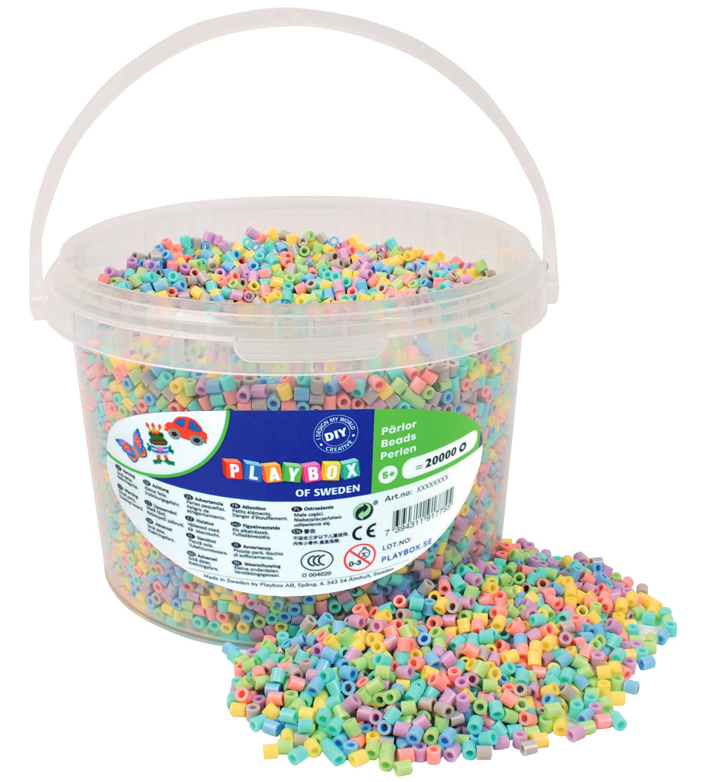 Perler pastell 20000 stk/bks