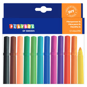 Tusj Fiber-tupp tykke 12 farger/stk