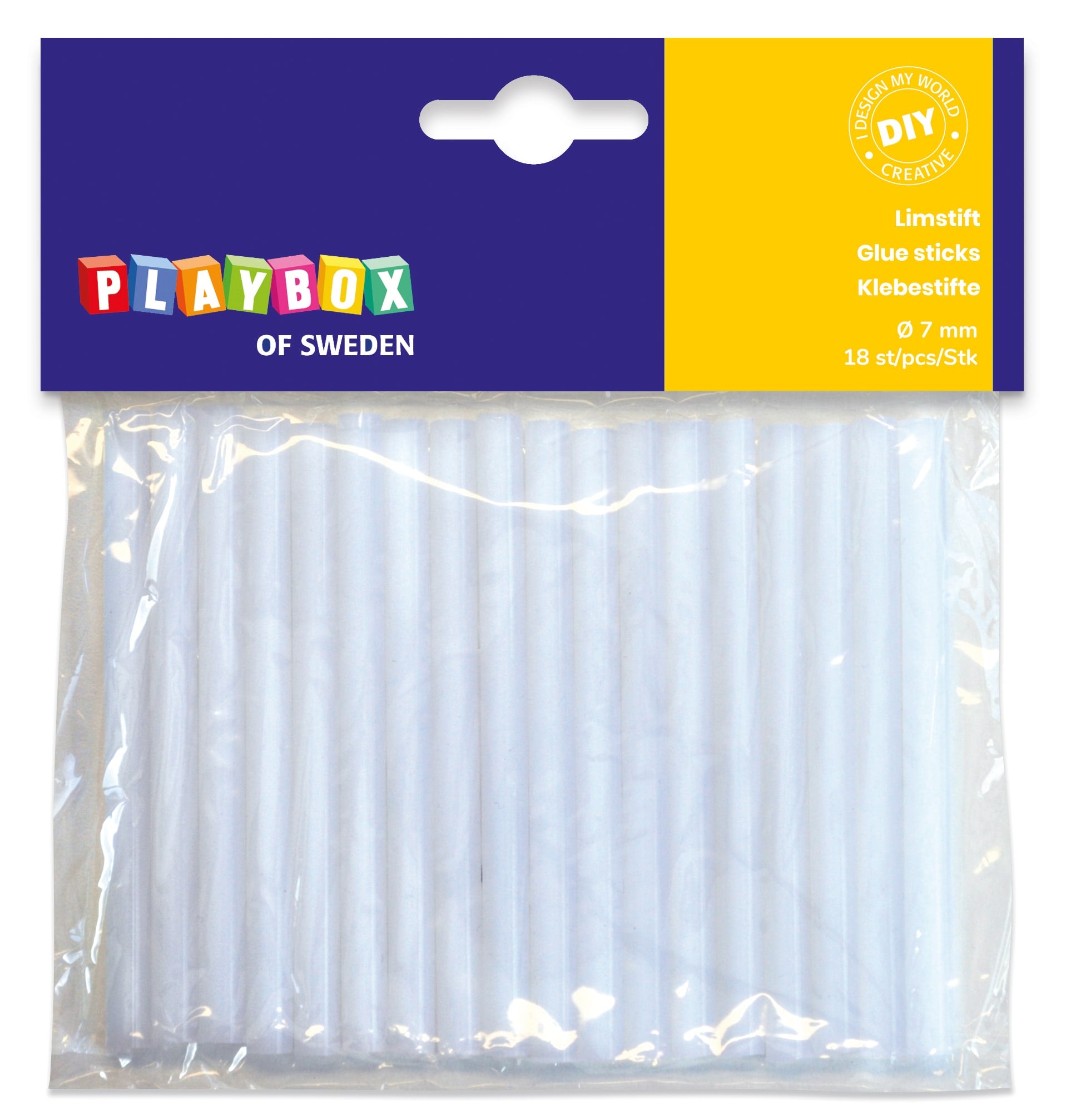 Refill til limpistol 7mm, 18 staver/stk
