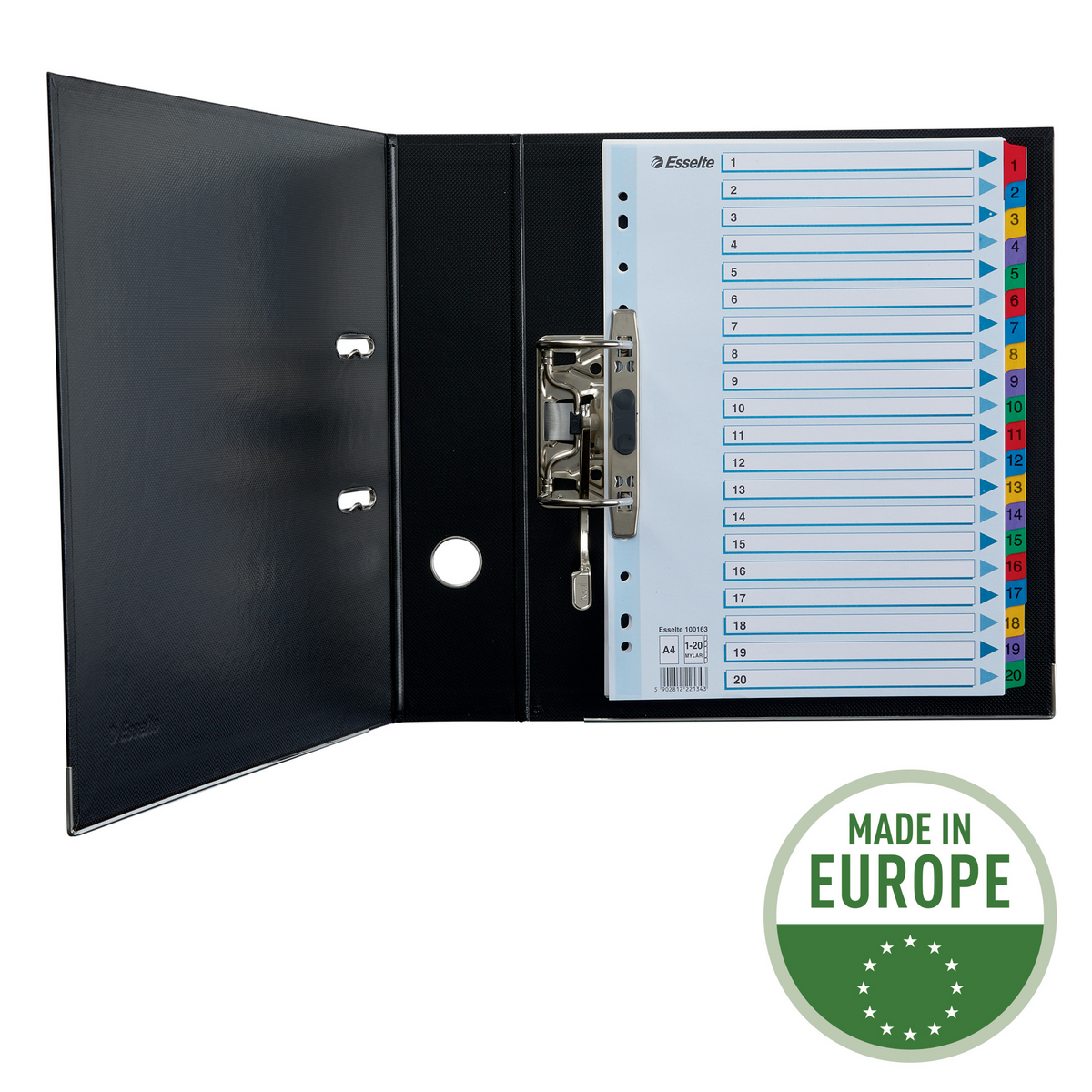 Skillekort Mylar A4 1-20 farget