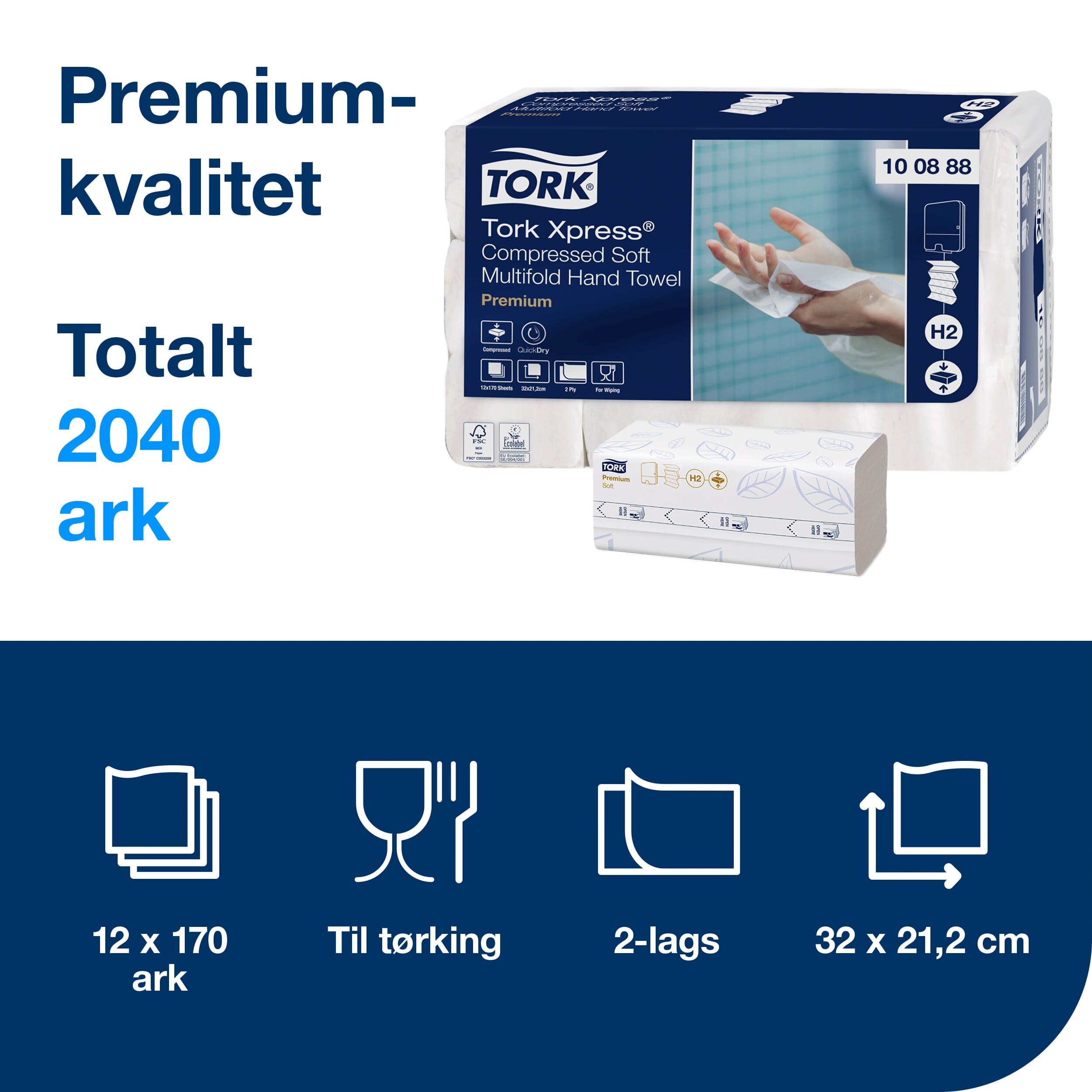 Håndtørk H2 Xpress Premium komp. M