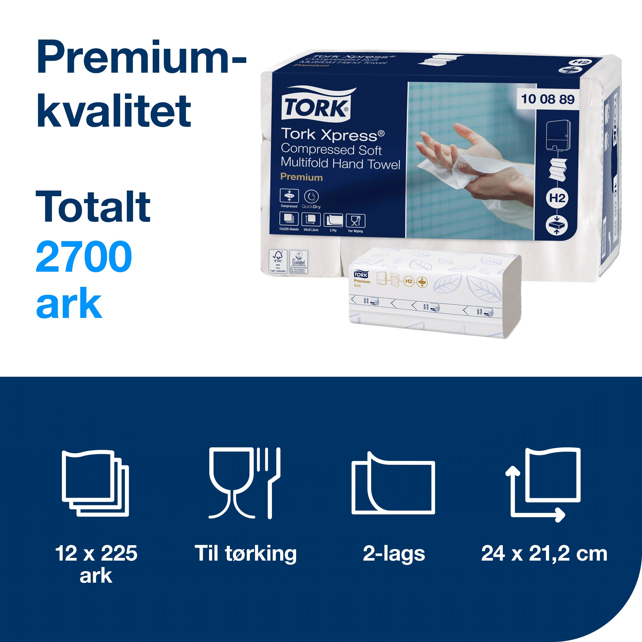 Håndtørk H2 Xpress Premium komp. Z