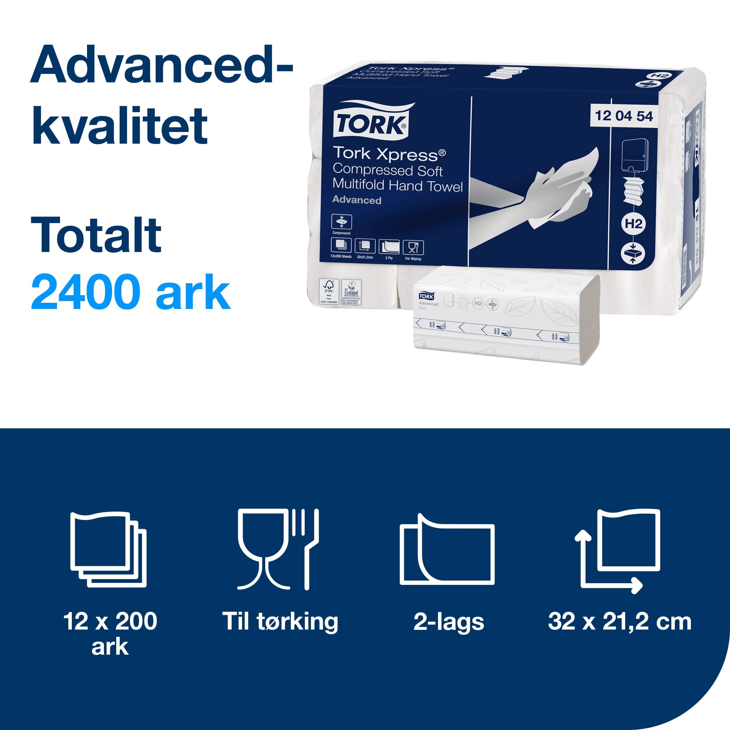 Håndtørk H2 Xpress Advanced komp. M