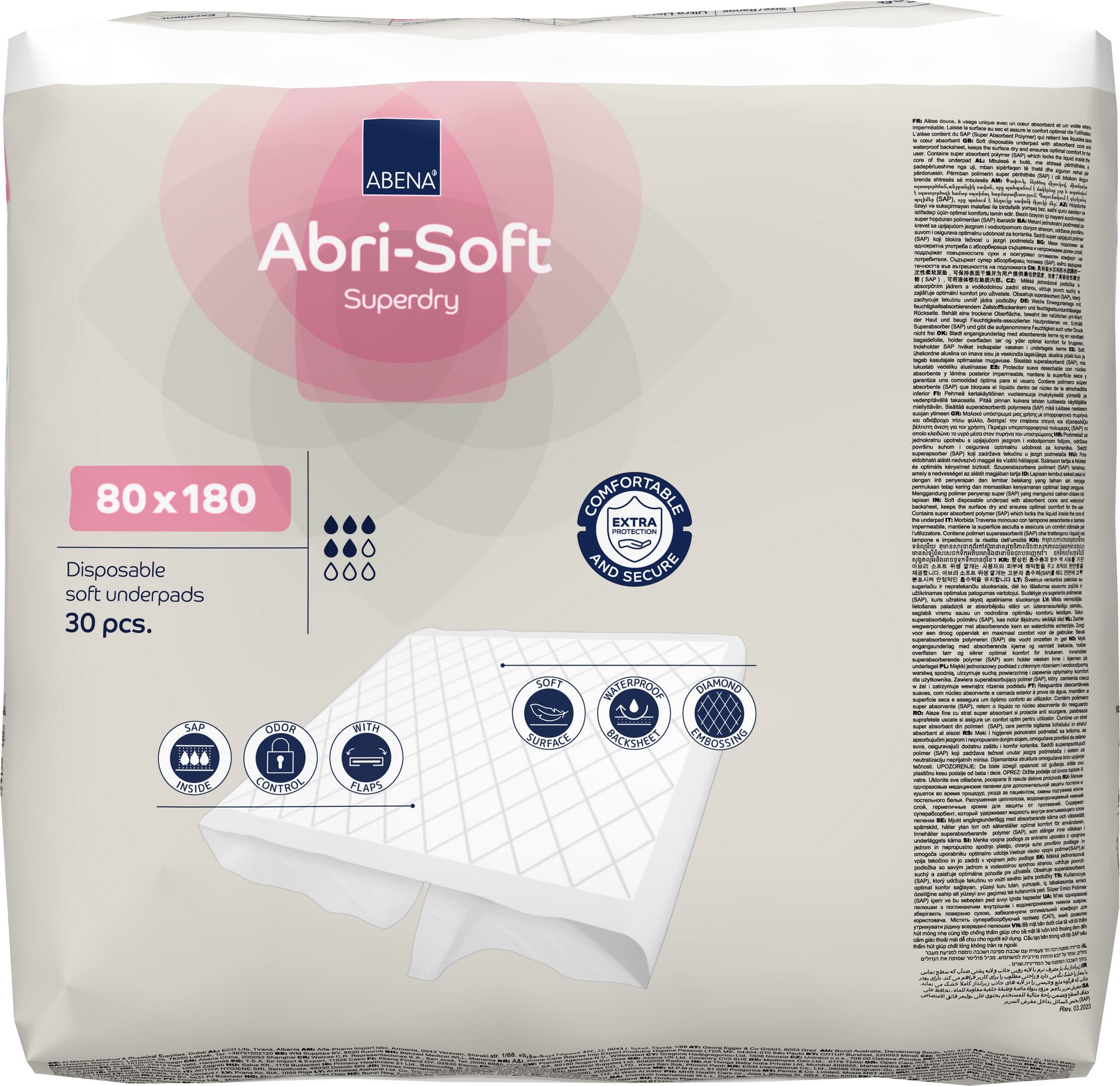 Underlegg Abri-Soft Superdry ving 180x80
