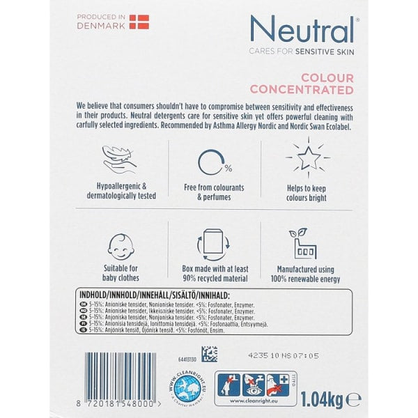 Tøyvask Neutral Color Parfymefri 1040g