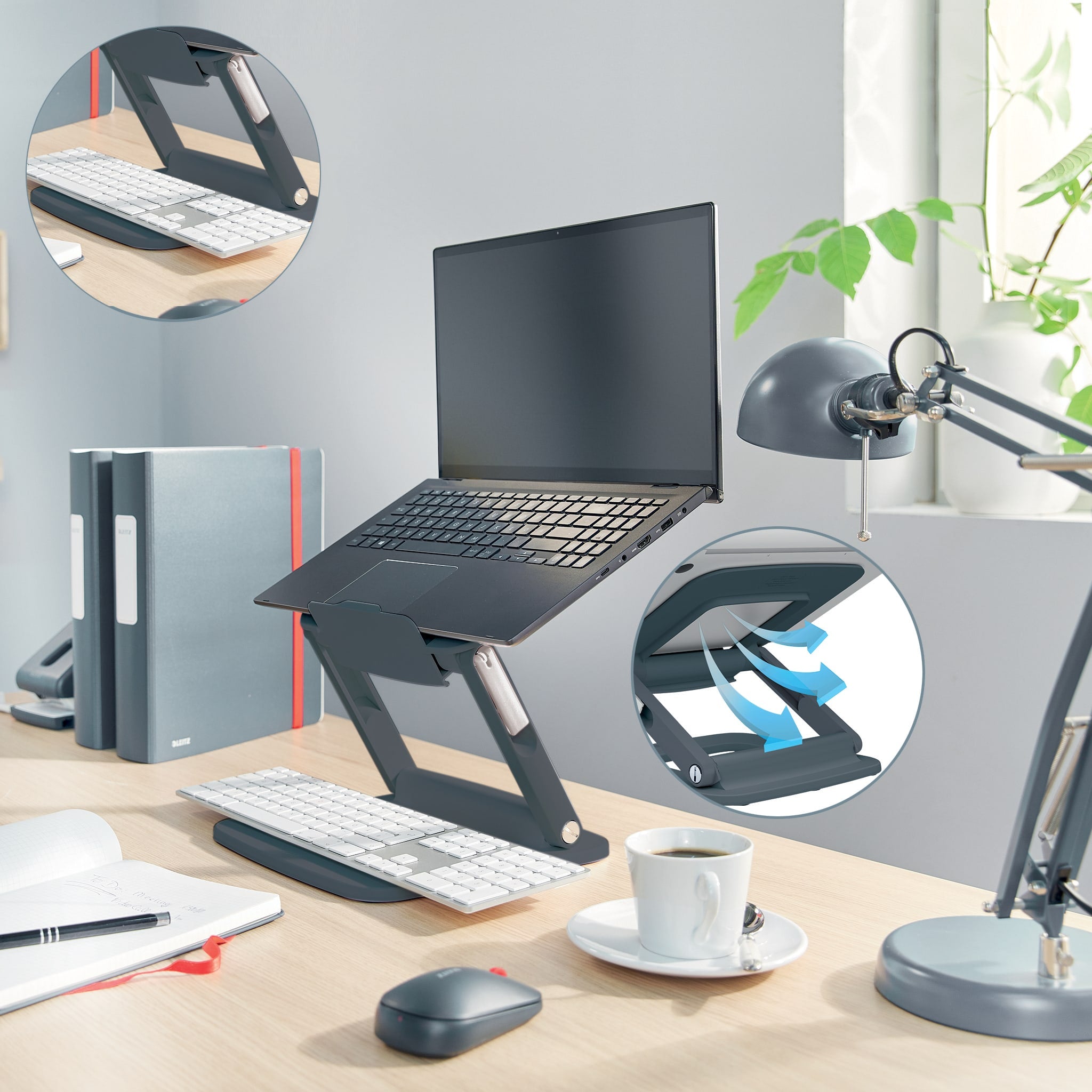 Laptopstøtte Leitz Ergo Cosy Grå