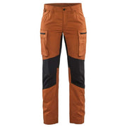 Bukse service stretch dame rust/sort C30