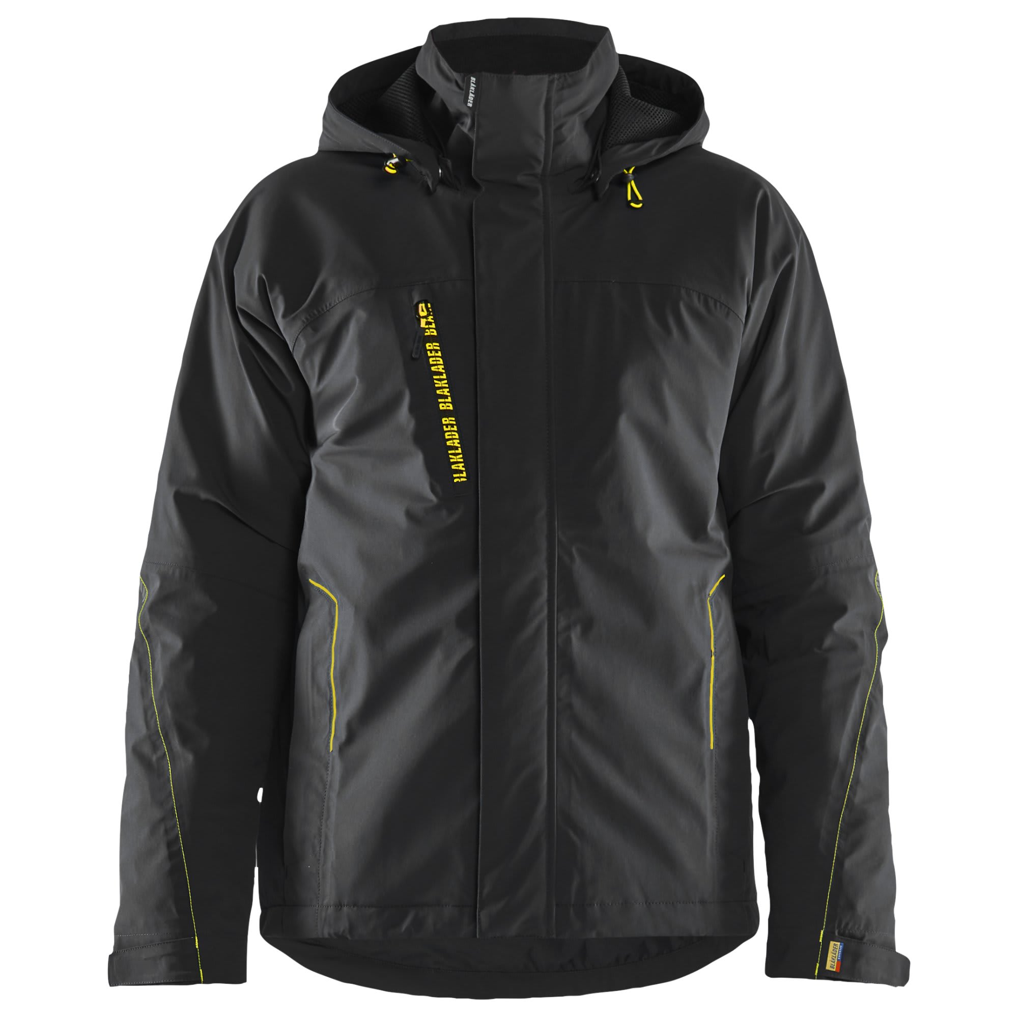 Jakke lettfôret 4-stretch svart/gul 2XL