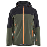 Jakke skall stretch grønn/rust M