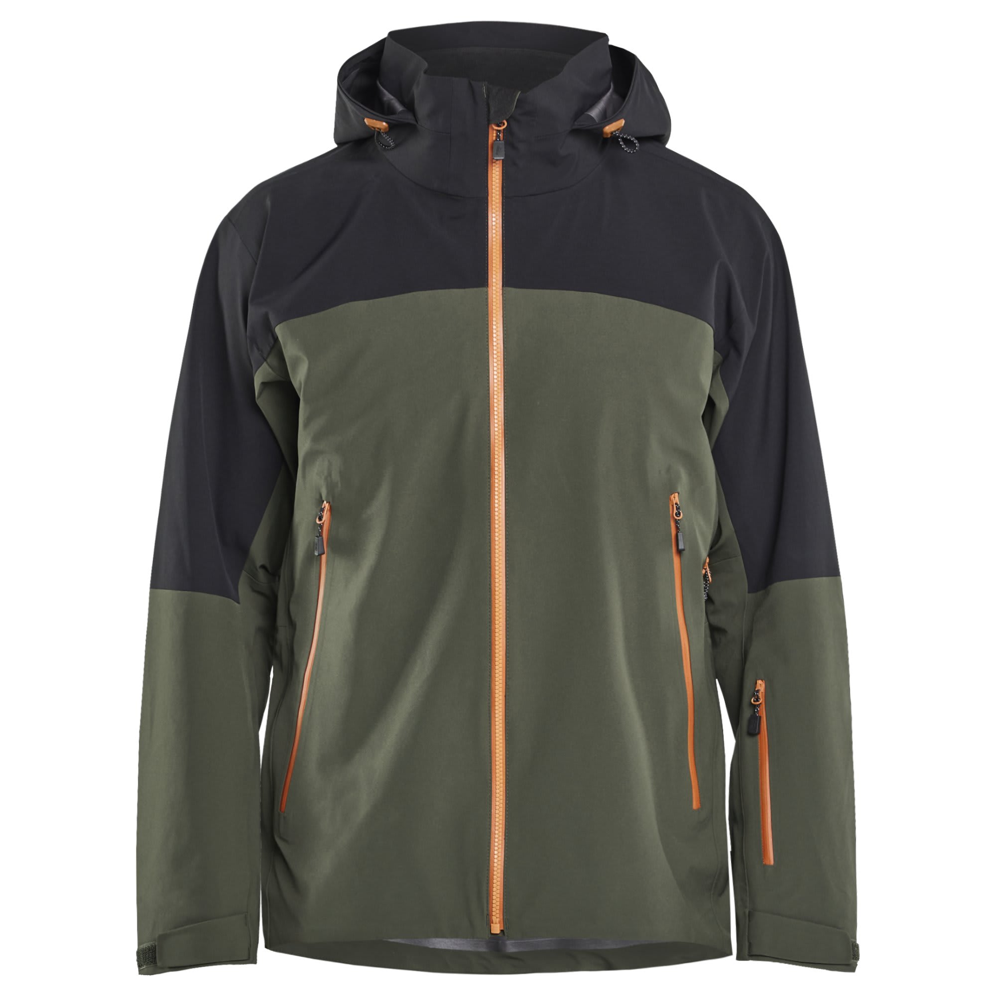 Jakke skall stretch grønn/rust L