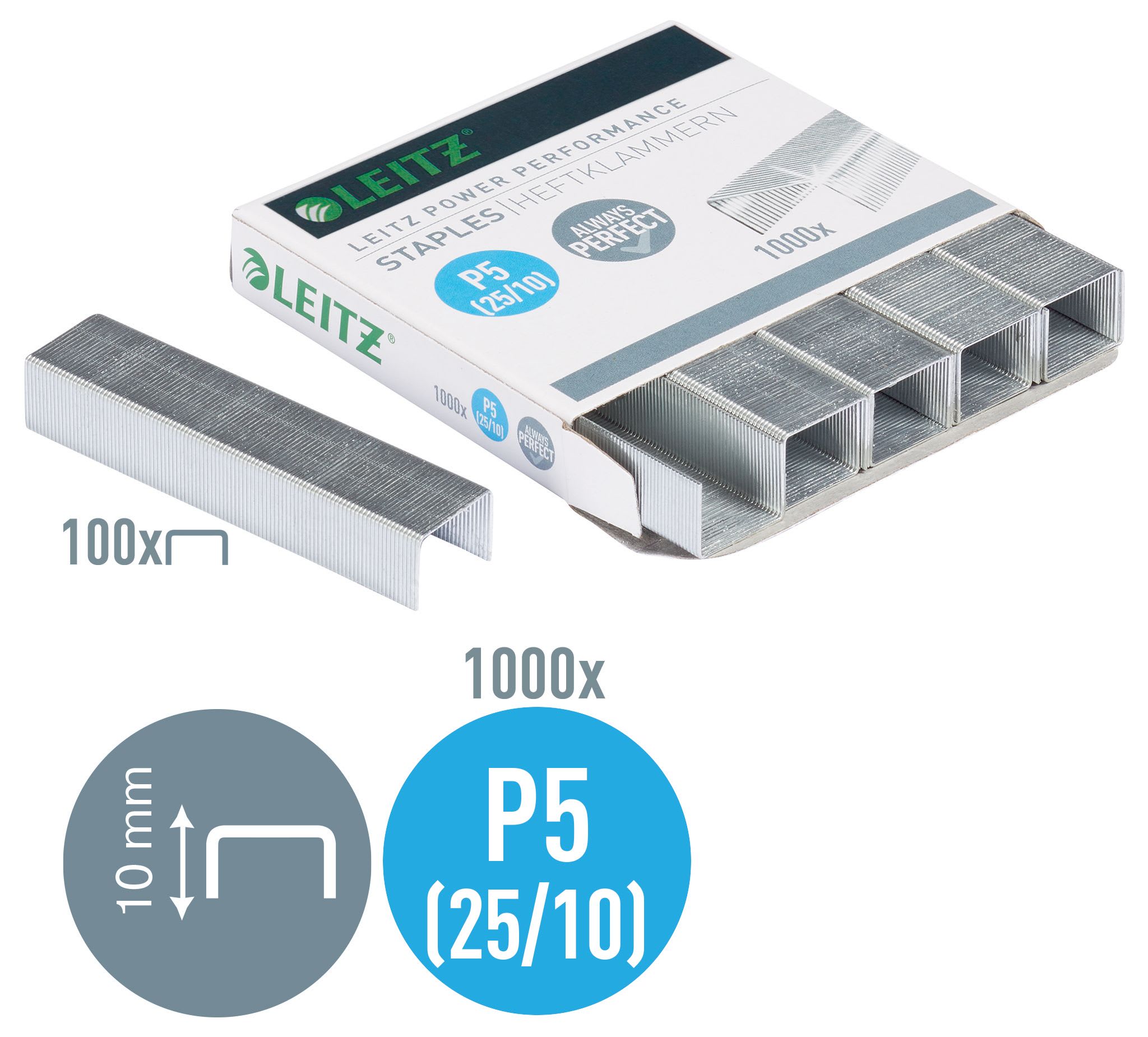 Heftestift Leitz 25/10 Eske/1000