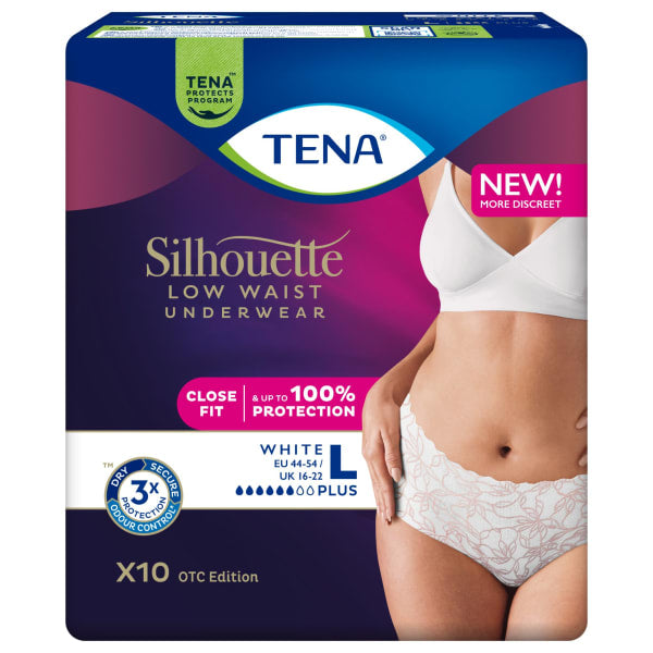 Bleie TENA Silhouette Plus LW Hvit L