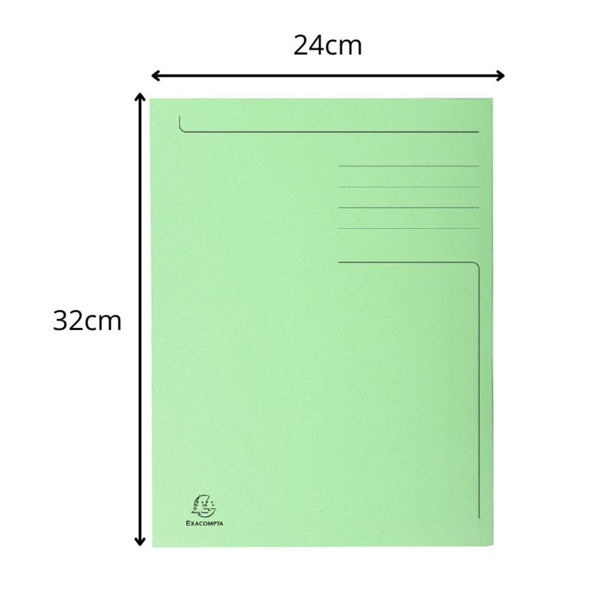 Klaffmappe Forever A4 m/3 klaffer grønn