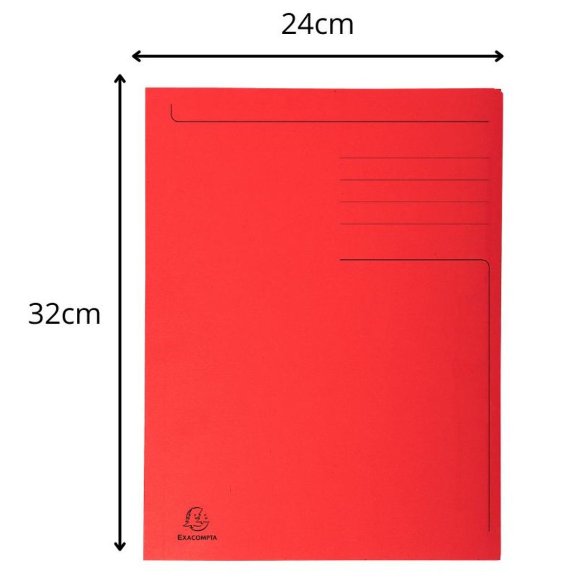 Klaffmappe Forever A4 m/3 klaffer rød