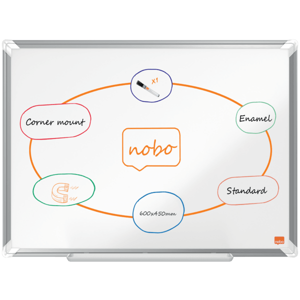 Whiteboard Premium Plus Emaljert 60x45cm