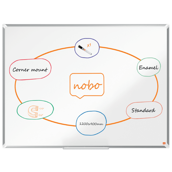 Whiteboard Premium Plus Emaljert120x90cm
