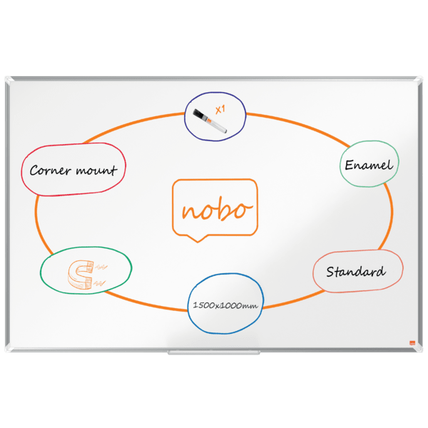 Whiteboard Premium Plus Emaljert 150x100