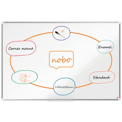 Whiteboard Premium Plus Emaljert 150x100