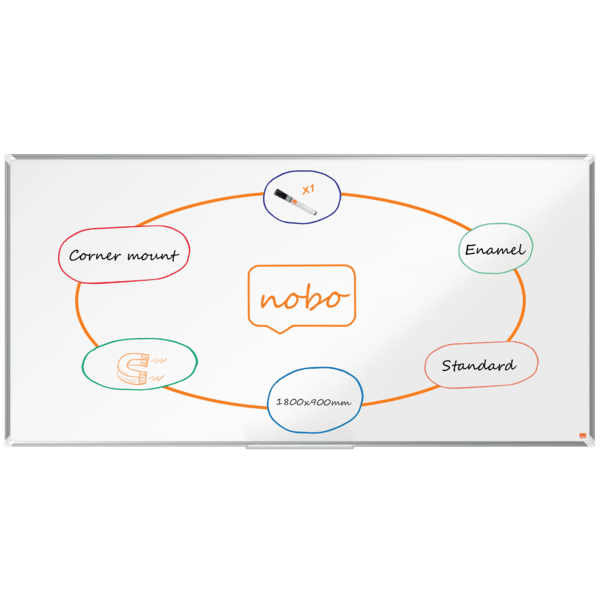 Whiteboard Premium Plus Emaljert 180x90