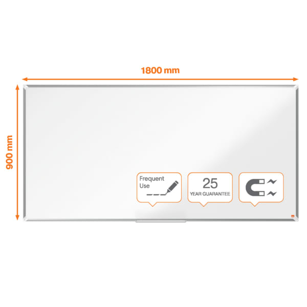Whiteboard Premium Plus Emaljert 180x90