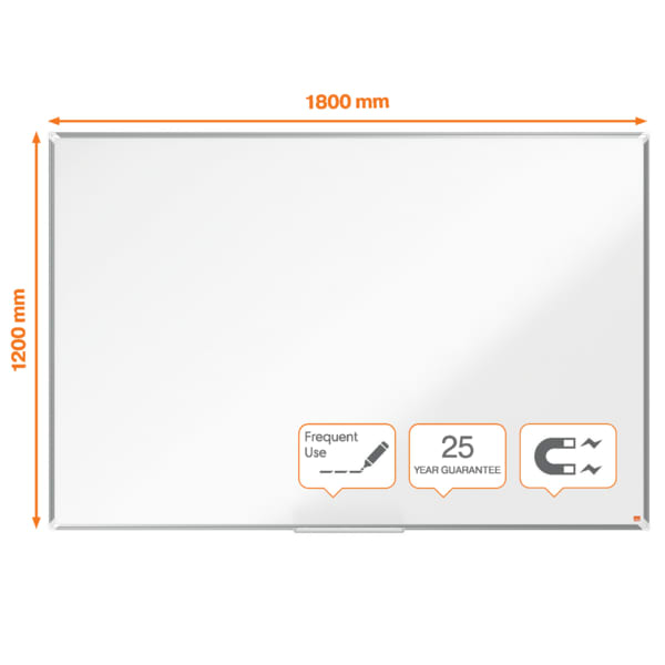 Whiteboard Premium Plus Emaljert 180x120