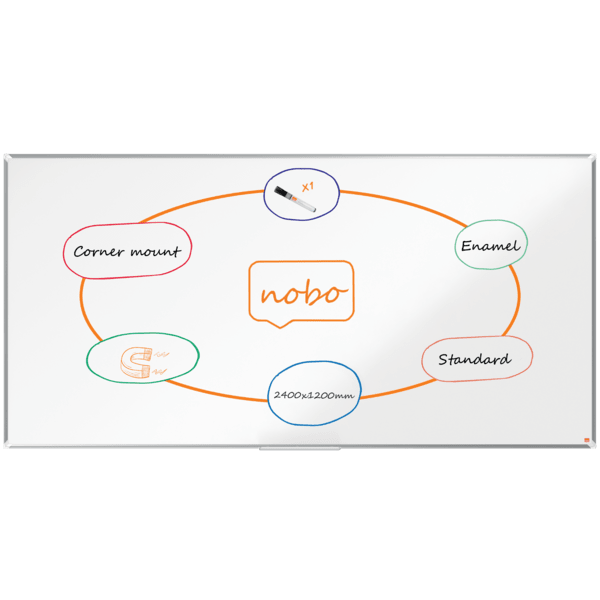 Whiteboard Premium Plus Emaljert 240x120